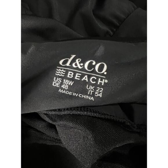 Denim & Co. Beach Sweetheart Neckline Swim Dress NWOT BLACK SIZE 18W - Picture 6 of 8